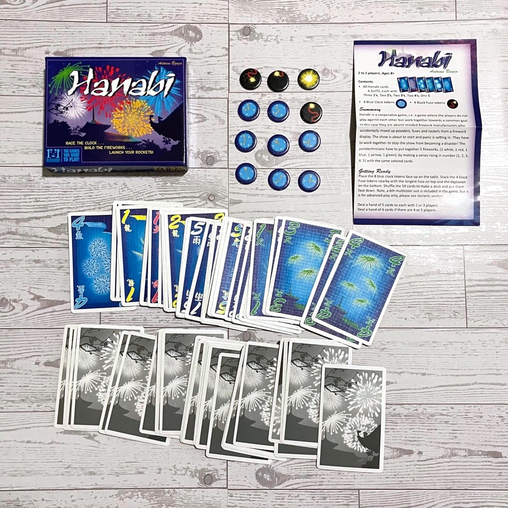 Hanabi Card Game R&R Games Antoine Bauza Cooperative Deduction Strategy 2014